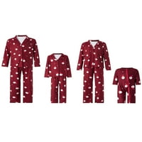 xkwyshop съвпадение на семейните пижами комплекти дълги ръкави Коледа Дядо Коледа печат PJS деца празници за сън