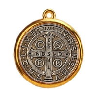 Света Бенедикт медал Ръстууз метъл Св. Бенедикт медал висулка мъже момчета религиозен подарък католически медали