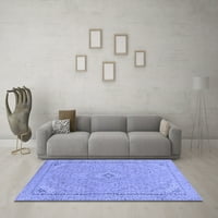 Ahgly Company Indoor Rectangle Резюме Сини съвременни килими, 5 '8'