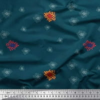 Soimoi памучна фланелка тъкан Цветя артистичен декор Матела отпечатан двор широк