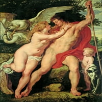 Венера и адонис плакат отпечатък от Питър Пол Рубенс