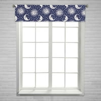 Sun Moon Stars Window Curtain Valance Pocket Pocket Размер