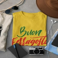 Buon Ferragosto Red Calligraphy тениска мъже -Маг от Shutterstock, мъжки среда