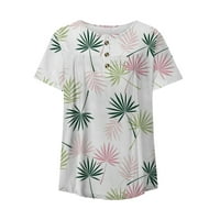 Женски ризи облечени ежедневни флорални принт с къси ръкави върхове блузи риза с тени