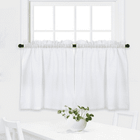 Вафли тъкани завеси, завеси за кафене 210gsm сгъстяване на тъкани кухненски завеси на слоеве за прозорци за прозорци завеси за баня малки половин прозорец обработка с дължина дължина, панели