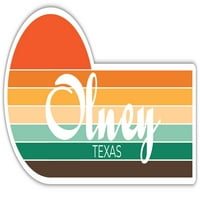 Olney Texas Sticker Retro Vintage Sunset City 70S Естетичен дизайн