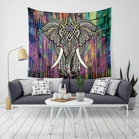 Мандала слон висящ килим Бохемски гоблен мат одеяло за домашен декор