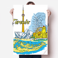 Канада аромат на Торонто Пейзета забележителна стикер Декорация плакат Игрален тапет Тапет Прозорец Декал