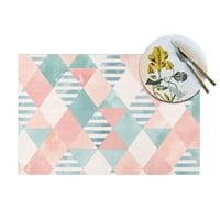 Тъкани плакати, акварелен триъгълник мозаечна петна устойчива анти-скоба за кухненска маса за кухненска маса