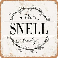 Метален знак - Семейство Snell - Винтидж ръждив вид