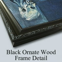 Ladislav Mednyánszky Black Ornate Wood Framed Double Matted Museum Art Print, озаглавен: Изследвания на характера