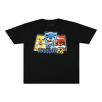 Графична тениска на Sonic the Hedgehog Boys Best Buds, 2-пакет, размери 4-18