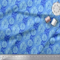 Soimoi Blue Rayon Fabric Ombre вратовръзка Dey Decon отпечатан двор широк двор