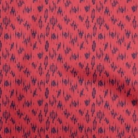 Oneoone Georgette Viscose Red Fabric Brush Шиев занаят занаятчийски проекти за отпечатъци от тъкани по двор