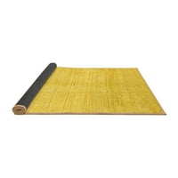 Ahgly Company Indoor Rectangle Solid Yellow Modern Area Rugs, 8 '12'