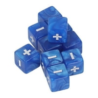Математическа операция DICES, гравирани символи математически зарове, комплект за детско образование синьо