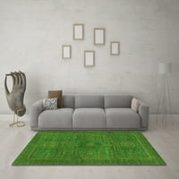 Ahgly Company Indoor Rectangle Abstract Green Modern Area Rugs, 7 '9'