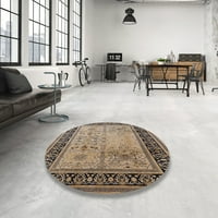 Ahgly Company Machine Pashable Indoor Rectangle Industrial Modern Coffeen Brown Area Rugs, 6 '9'