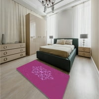 Ahgly Company Indoor Square с шарени неонови розови килими, 5 'квадрат
