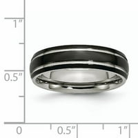 Черно покритие от неръждаема стомана на сватбени пръстени с размер 8. Човек модни бижута за татко мъжки подаръци за него