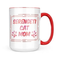 Neonblond Dog & Cat Mom Serengeti Cat Mug Подарък за любители на чай за кафе