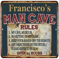 Човекът на Francisco's Man Cave прави шик селски зелен знак домашен метал 112180049971