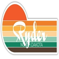 Ryder North Dakota Sticker Retro Vintage Sunset City 70S Естетичен дизайн