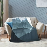 Естествени планини одеяло, пухкаво меко уютно одеяло фланелно плюшено трифбърна дивана хвърляне, спално бельо, 50 x40