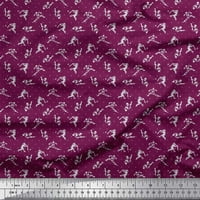 Soimoi Polyester Crepe Fabric Dot, играч по крикет и прилеп спорт отпечатани занаятчийски плат край двора