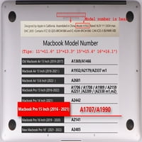Kaishek Защитен калъф Твърд капак за най -новия MacBook Pro 15 + Black Keyboard Cover Model A1990 & A Flower 0996
