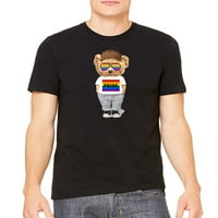 Мъжки гордост мечка f черна тениска 3x-голяма