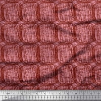Soimoi червена копринена тъкан четка за четка абстрактна отпечатана занаятчийска тъкан край двора широк