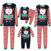 Xingqing Коледно семейно съвпадение на пижама Комплект Коледа Дядо Коледа Спално облекло Деца 2 години