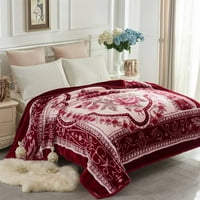 King Fleece Bed Bendle за зима, 520gsm полиестер мек одеяло от руно, 83 x91