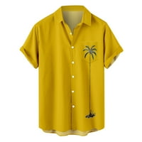 Мъжки тениски Мъжки лятна мода Хавайски стил Кратки ръкав ежедневни ризи