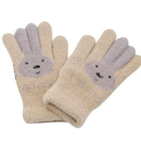 Qcmgmg студено време дебел термичен ръчен по -топли ръкавици Руното облицовани твърди зимни затоплящи ръкавици многоцветни свободни размери