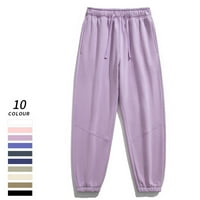 Мъжки ежедневни панталони гамаши с леки фитнес панталони с джобове лилав размер xxl