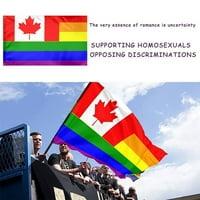 Pompotops ft Rainbow Maple Flag Канадски знамена с символи с цвят на печат