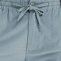 Uorcsa нов дълъг плътен моден памук плюс размер свободни ежедневни мъжки панталони светло синьо