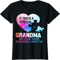 Специална баба за чуване на внук - тениска за тениска с аутизъм