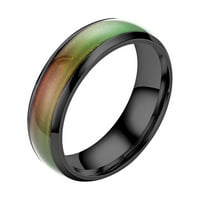 Подаръци за ден на майките на Fleedorashia пръстени Модни температурни чувствителни глазури седем цвят цвят Промяна на пръстена Светлинни бижута
