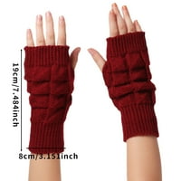 Зимни ръкавици за мъже жени, жени момиче плетена ръка без пръсти поддържат топли зимни ръкавици мека топла ръкавица