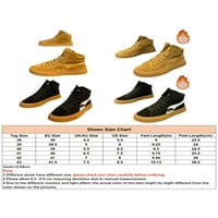 Lumento Mens Skate Shoe Lace Up Небрежни обувки Плюгнати облицовани маратонки Модни глезени Уитен комфорт Поддържайте топло черно, модернизирана версия 8