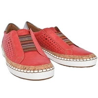 Плоски обувки за жени плюс клирънс европейски и американска мода голям размер горещ стил ежедневни дами единични обувки червени 40