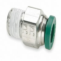 Parker Connector, NP Brass, in., PK W68PLP-8-6