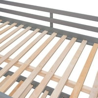 Пълно над пълното двуетажно легло, пълно двуетажно легло с близнак, рамка за дърва с дърва с предпазители с предпазители и стълба, може да бъде конвертируемо в легла, не е необходима Bo пружина, отделно двуетажно