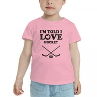 - казах, че обичам хокей сладък тениски за малко дете за момчета момичета