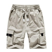 Inleife плюс размери къси панталони за мъже, мъже плюс размери товарни къси панталони Мултипокета спокойни летни плажни къси панталони