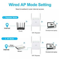 WiFi Extender 2.4GHz 5GHz безжичен интернет сигнал бустер ретранслатор стена за стена бяло