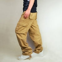 Товарни панталони за мъже просвет под $ солидна многопосочна гащеризон панталони Панталони Ден ден подарък Khaki Размер 8